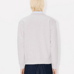 Felpa girocollo con ricamo FE68SW1064MF 93A KENZO Grigio melange 