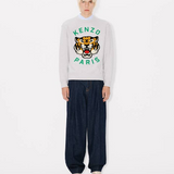 Felpa girocollo con ricamo FE68SW1064MF 93A KENZO Grigio melange 