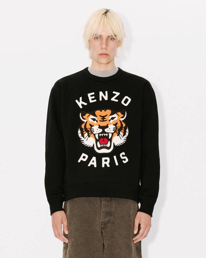 Felpa girocollo con ricamo FE68SW1064MF 99J KENZO Black 