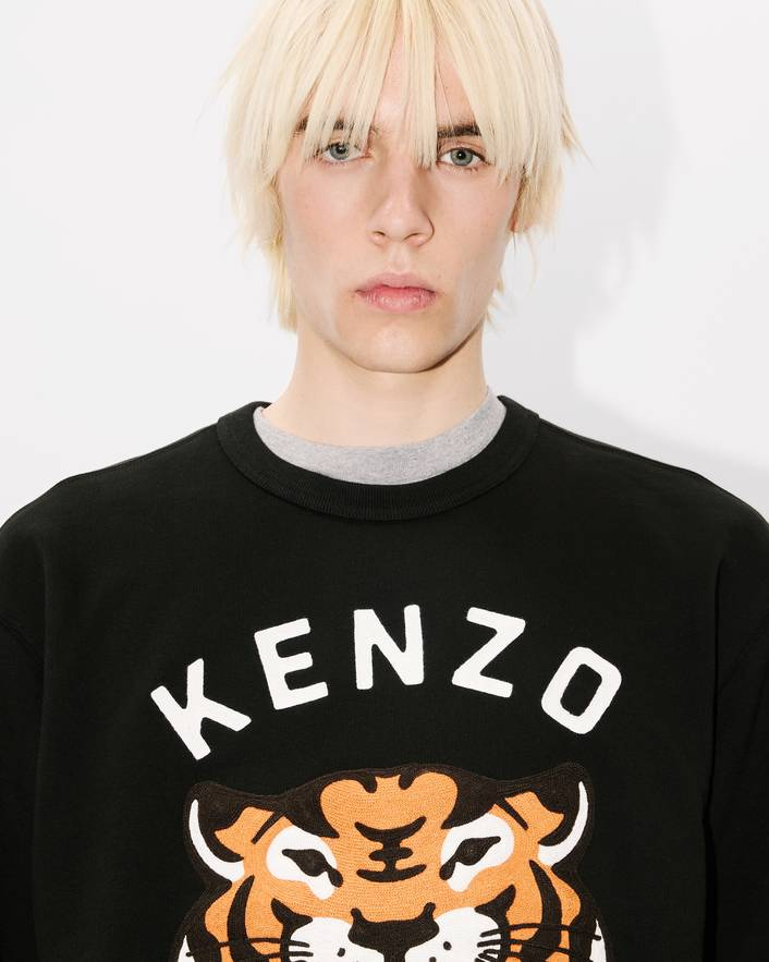 Felpa girocollo con ricamo FE68SW1064MF 99J KENZO Black 