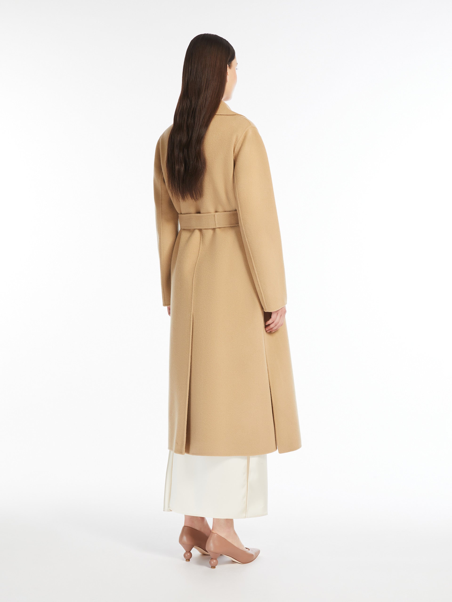 Cappotto lungo a vestaglia in lana 2425016041 065 MAX MARA WEEKEND Beige 