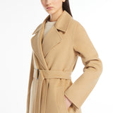 Cappotto lungo a vestaglia in lana 2425016041 065 MAX MARA WEEKEND Beige 