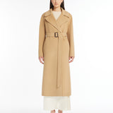 Cappotto lungo a vestaglia in lana 2425016041 065 MAX MARA WEEKEND Beige 