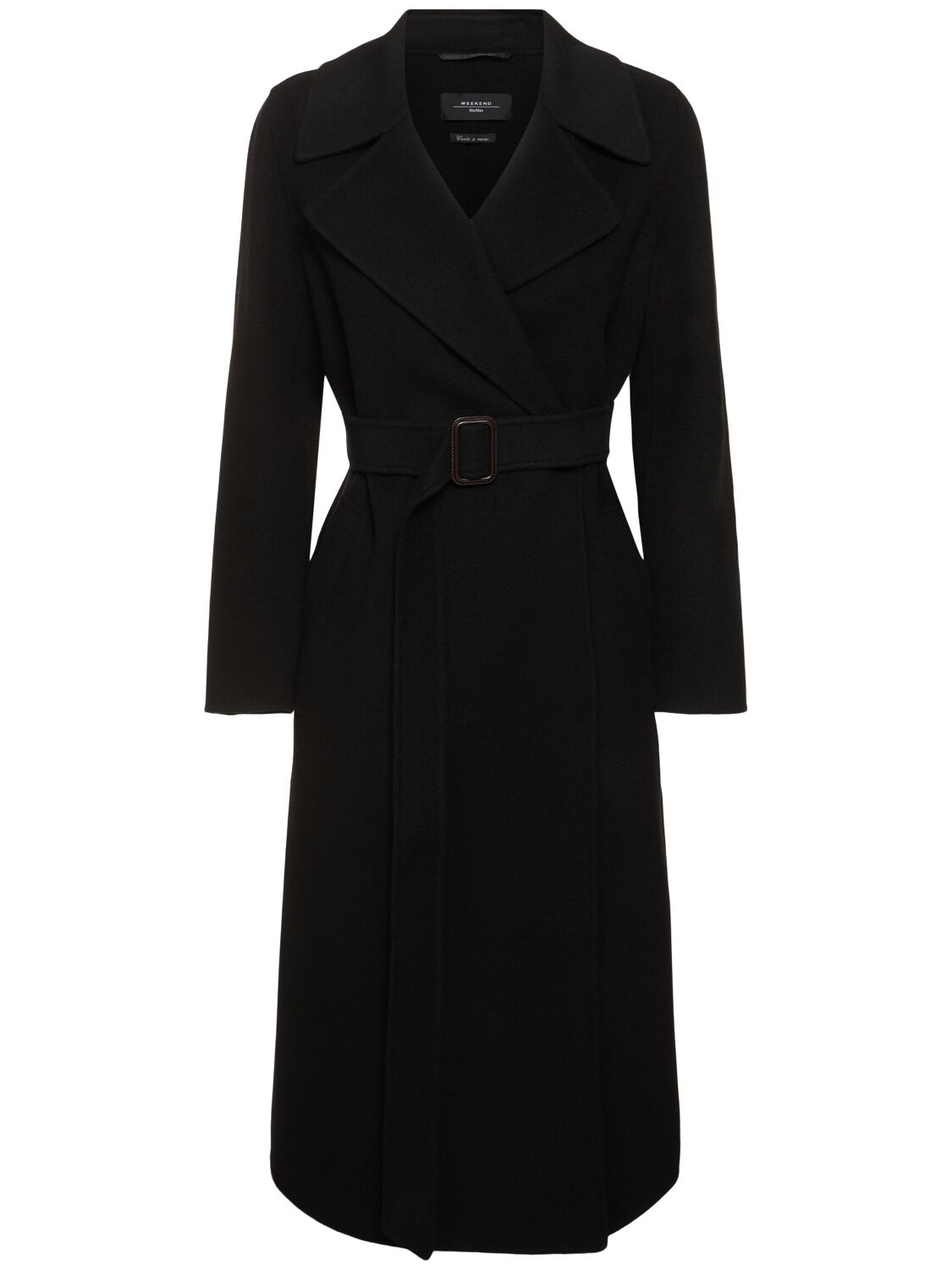 Cappotto lungo a vestaglia in lana 2425016041 013 MAX MARA WEEKEND Black 