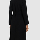 Cappotto lungo a vestaglia in lana 2425016041 013 MAX MARA WEEKEND Black 