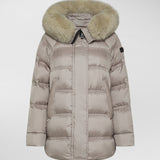 Piumino con pelliccia PED5110 01181903 852 PEUTEREY Beige 