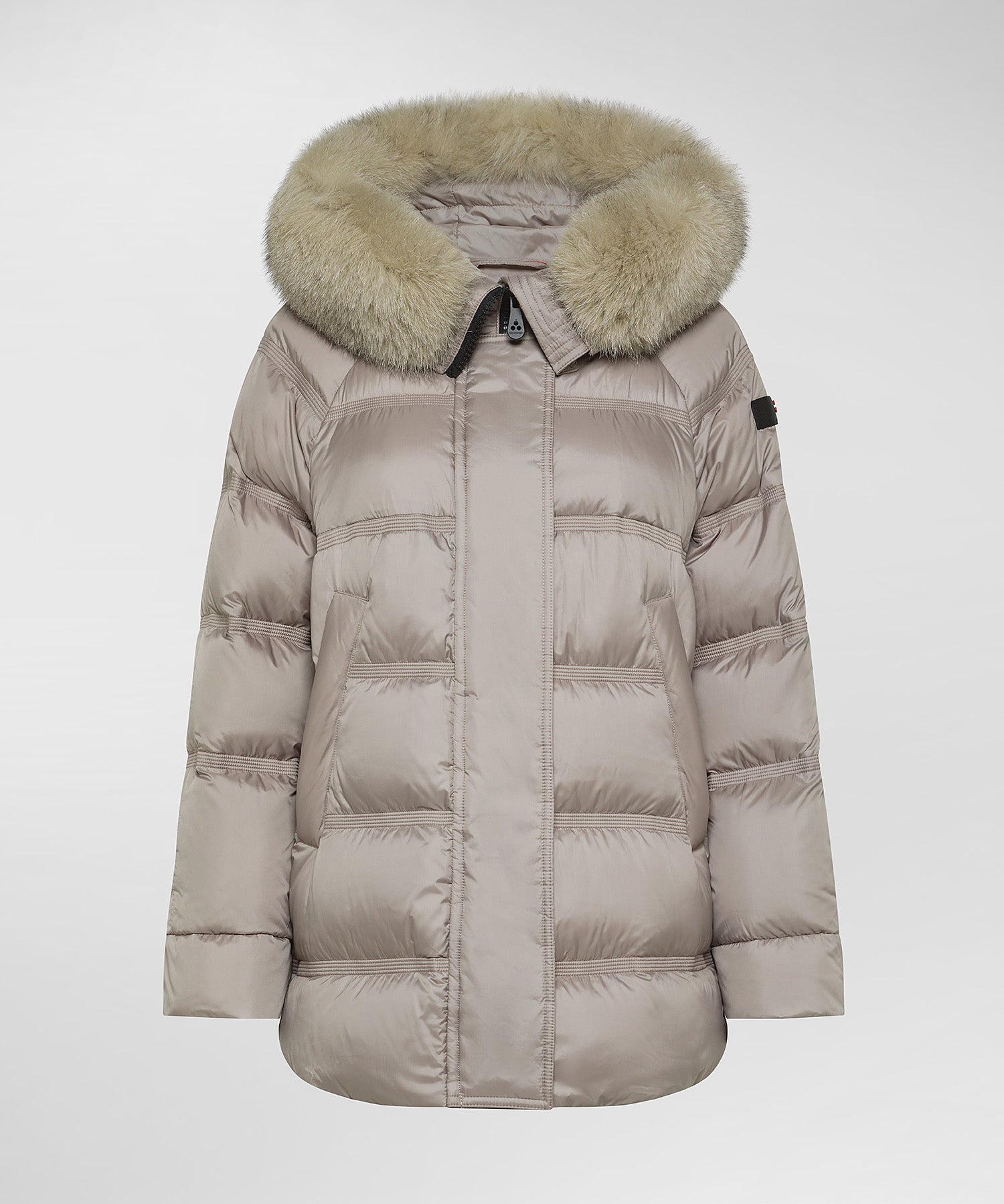 Piumino con pelliccia PED5110 01181903 852 PEUTEREY Beige 