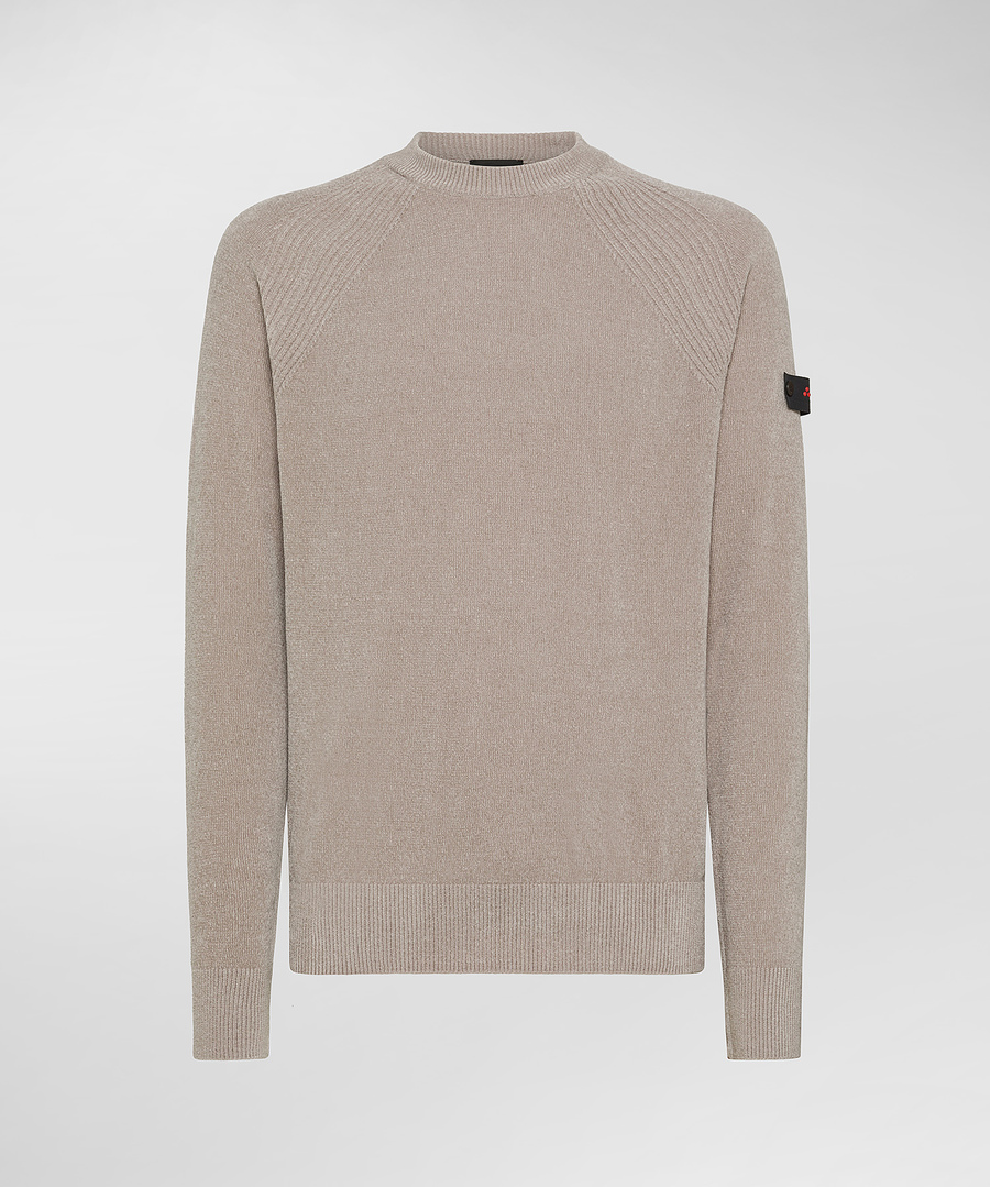 Maglia girocollo in ciniglia PEU5258 99011970 736 PEUTEREY Natural 