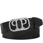 Cintura in pelle stampa cocco MAL0053 PLE010N 0291 PHILIPP PLEIN Black/nickel 