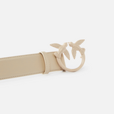 Cintura alta Love Birds in pelle 4cm 100120A1K2 C50B PINKO Beige-grigio fumo block 