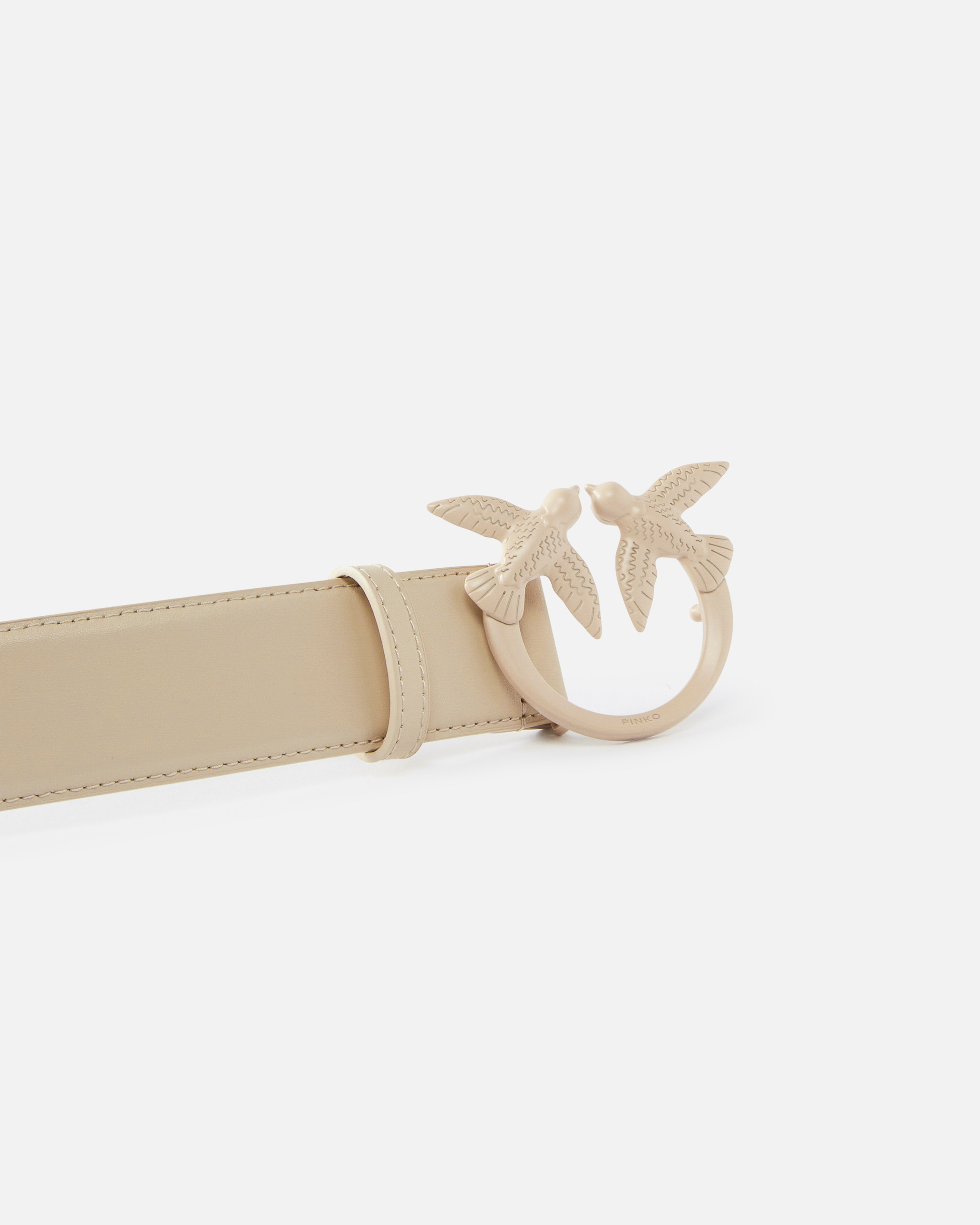 Cintura alta Love Birds in pelle 4cm 100120A1K2 C50B PINKO Beige-grigio fumo block 