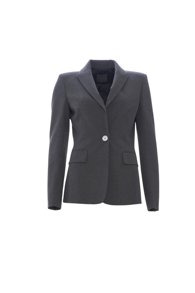 Blazer monopetto stretch 100254A24 I76 PINKO Grigio 