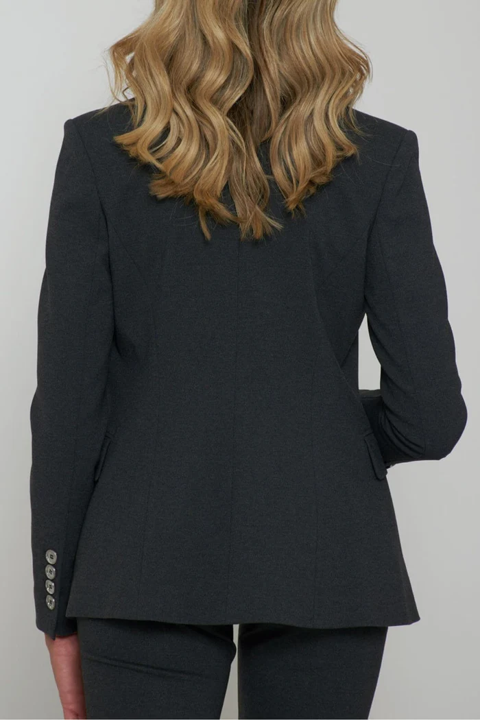 Blazer monopetto stretch 100254A24 I76 PINKO Grigio 