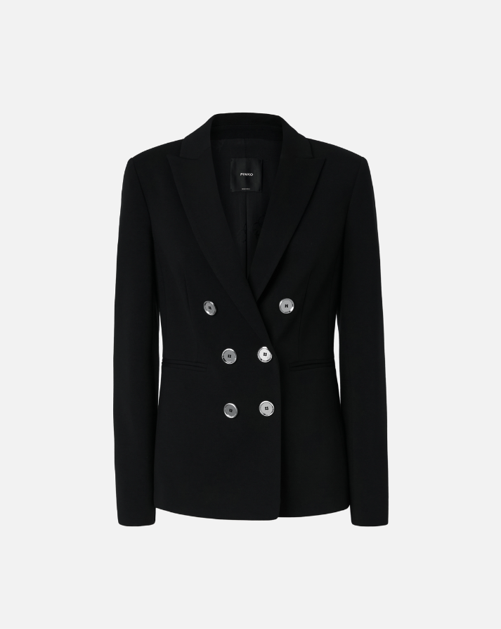 Blazer in tessuto tecnico punto stoffa 100256A24C Z99 PINKO Black 