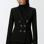 Blazer in tessuto tecnico punto stoffa 100256A24C Z99 PINKO Black 