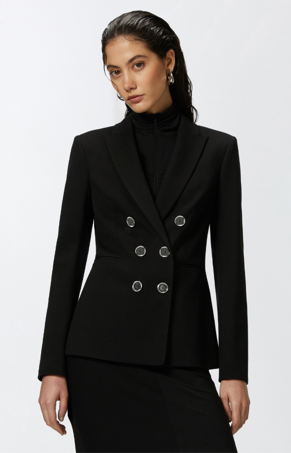 Blazer in tessuto tecnico punto stoffa 100256A24C Z99 PINKO Black 
