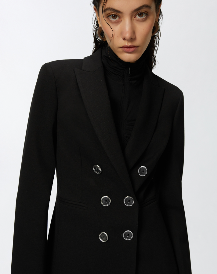 Blazer in tessuto tecnico punto stoffa 100256A24C Z99 PINKO Black 