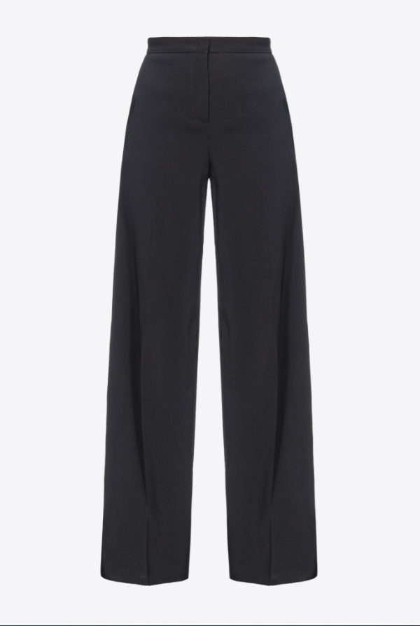 Pantaloni palazzo crêpe stretch 100331A20Q Z99 PINKO Black 
