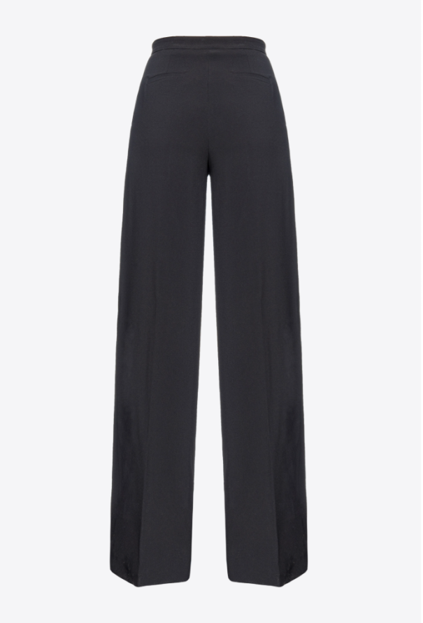 Pantaloni palazzo crêpe stretch 100331A20Q Z99 PINKO Black 