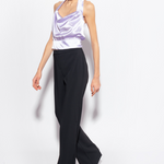 Pantaloni palazzo crêpe stretch 100331A20Q Z99 PINKO Black 