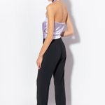Pantaloni palazzo crêpe stretch 100331A20Q Z99 PINKO Black 