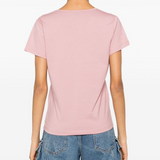 T-Shirt scollo a V con ricamo 100372A24E Q08 PINKO Rosa zefiro 