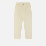 Pantaloni chino in velluto millerighe 102761A20R Z12 PINKO Bianco latte 