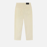 Pantaloni chino in velluto millerighe 102761A20R Z12 PINKO Bianco latte 