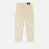 Pantaloni chino in velluto millerighe 102761A20R Z12 PINKO Bianco latte 