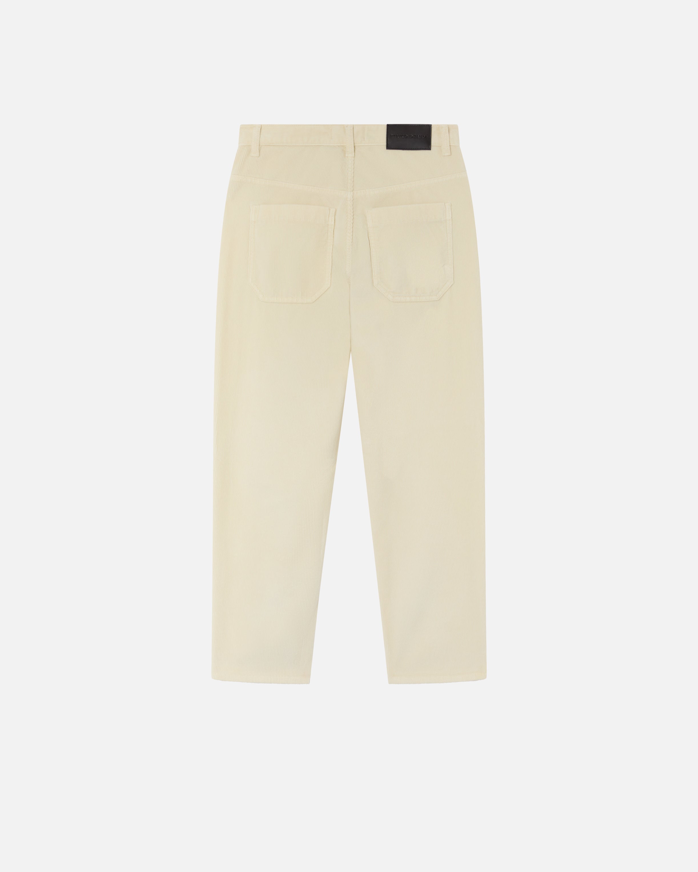 Pantaloni chino in velluto millerighe 102761A20R Z12 PINKO Bianco latte 