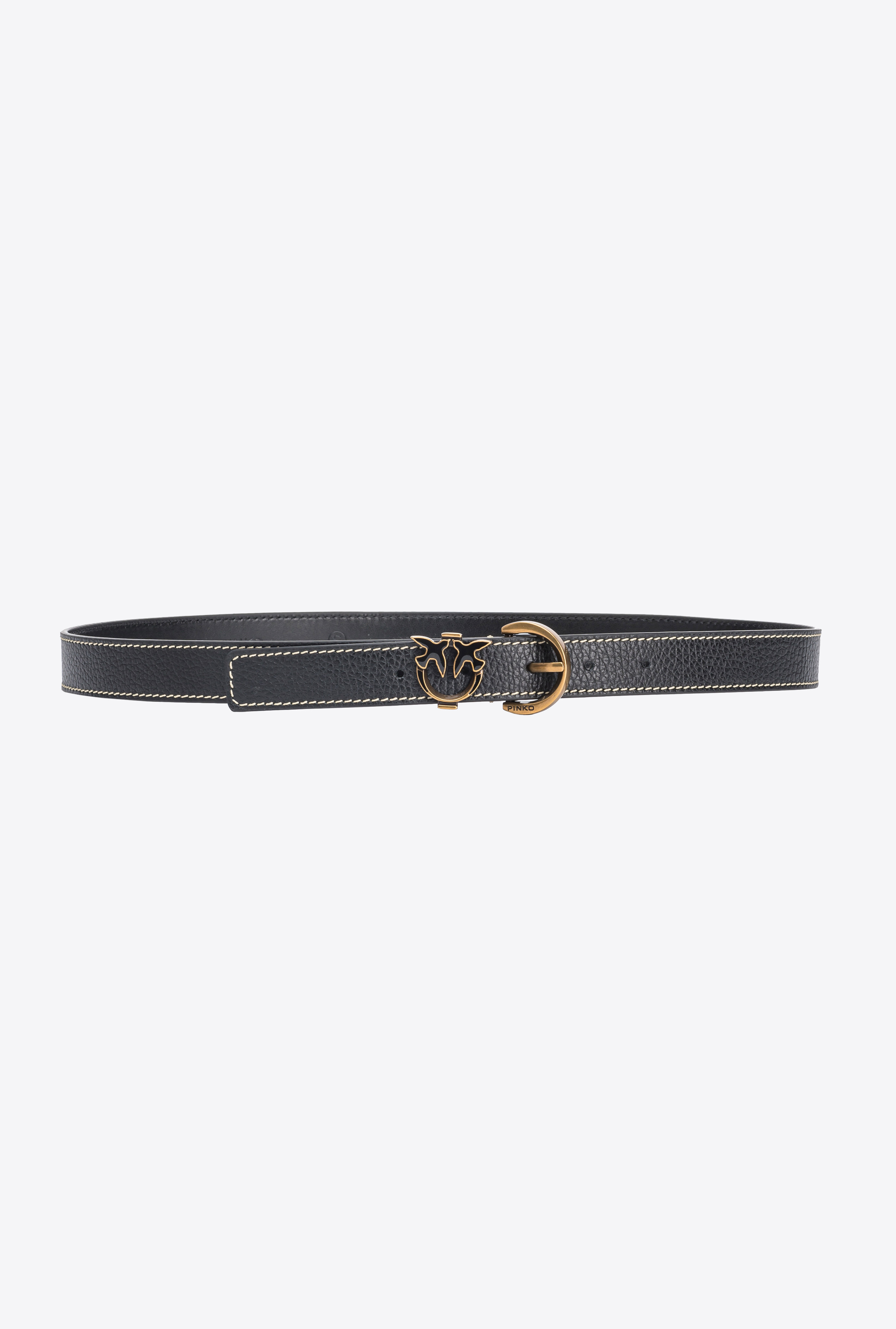 Cintura in pelle bottalata 102820A158 Z99Q PINKO Nero-antigue 