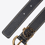 Cintura in pelle bottalata 102820A158 Z99Q PINKO Nero-antigue 