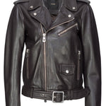 Biker in pelle 103897A21L M04 PINKO Marrone oltre buio 