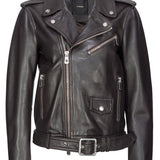 Biker in pelle 103897A21L M04 PINKO Marrone oltre buio 