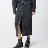 Maxi gonna denim dark grey 103903A20U PJY PINKO Dark grey 
