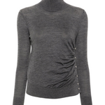 Dolcevita in lana con bottoni di lato 103932A189 I76 PINKO Grigio corvo 