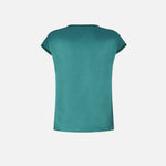 Blusa t-shirt satin e georgette 103951A206 S1A PINKO Verde bottiglia scuro 