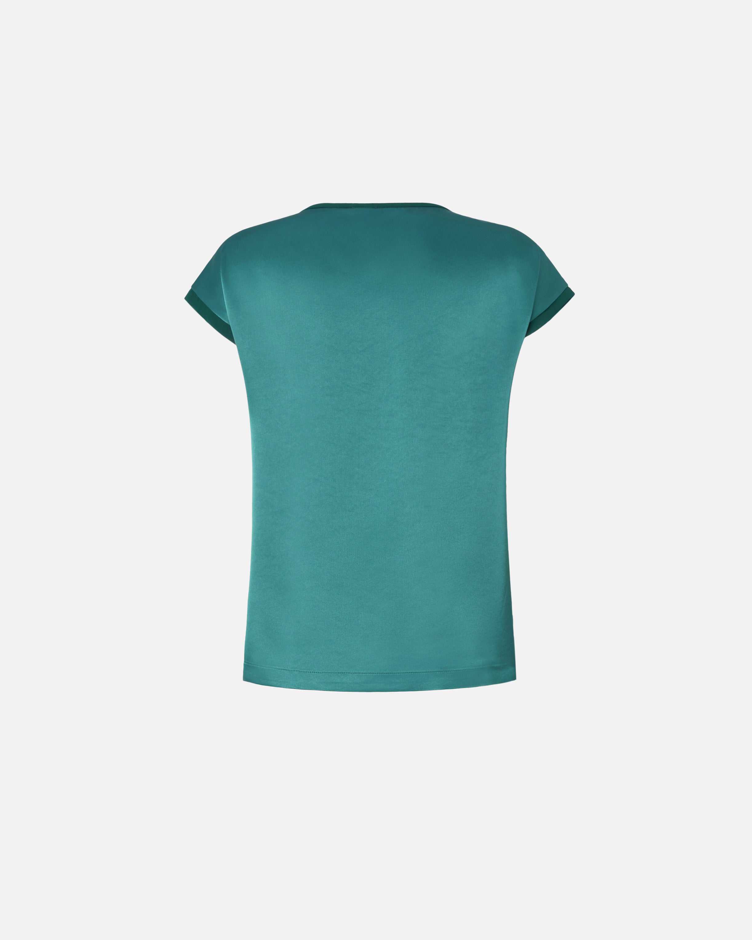 Blusa t-shirt satin e georgette 103951A206 S1A PINKO Verde bottiglia scuro 