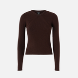 Maglia girocollo in cannetè di lana 104020A15S M28 PINKO Testa di moro 