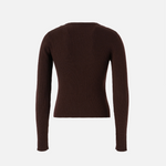 Maglia girocollo in cannetè di lana 104020A15S M28 PINKO Testa di moro 