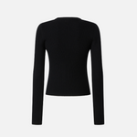 Maglia girocollo in cannetè di lana 104020A15S Z99 PINKO Nero 