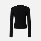 Maglia girocollo in cannetè di lana 104020A15S Z99 PINKO Nero 