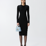Maglia girocollo in cannetè di lana 104020A15S Z99 PINKO Nero 