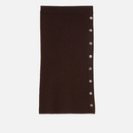 Gonna longuette in maglia a costine con bottoni 104021A15S M28 PINKO Testa di moro 