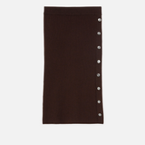 Gonna longuette in maglia a costine con bottoni 104021A15S M28 PINKO Testa di moro 