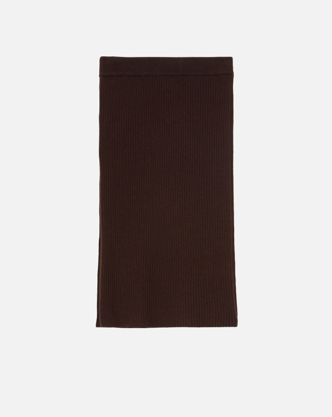 Gonna longuette in maglia a costine con bottoni 104021A15S M28 PINKO Testa di moro 
