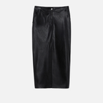 Gonna midi effetto pelle con spacco al fondo 1041457105 Z99 PINKO Black 