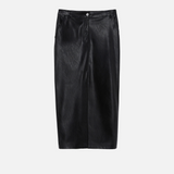Gonna midi effetto pelle con spacco al fondo 1041457105 Z99 PINKO Black 