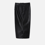 Gonna midi effetto pelle con spacco al fondo 1041457105 Z99 PINKO Black 