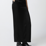 Gonna lunga in satin con spacco sul retro 104173A24V Z99 PINKO Nero limousine 